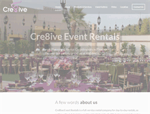 Tablet Screenshot of cre8iveevents.com